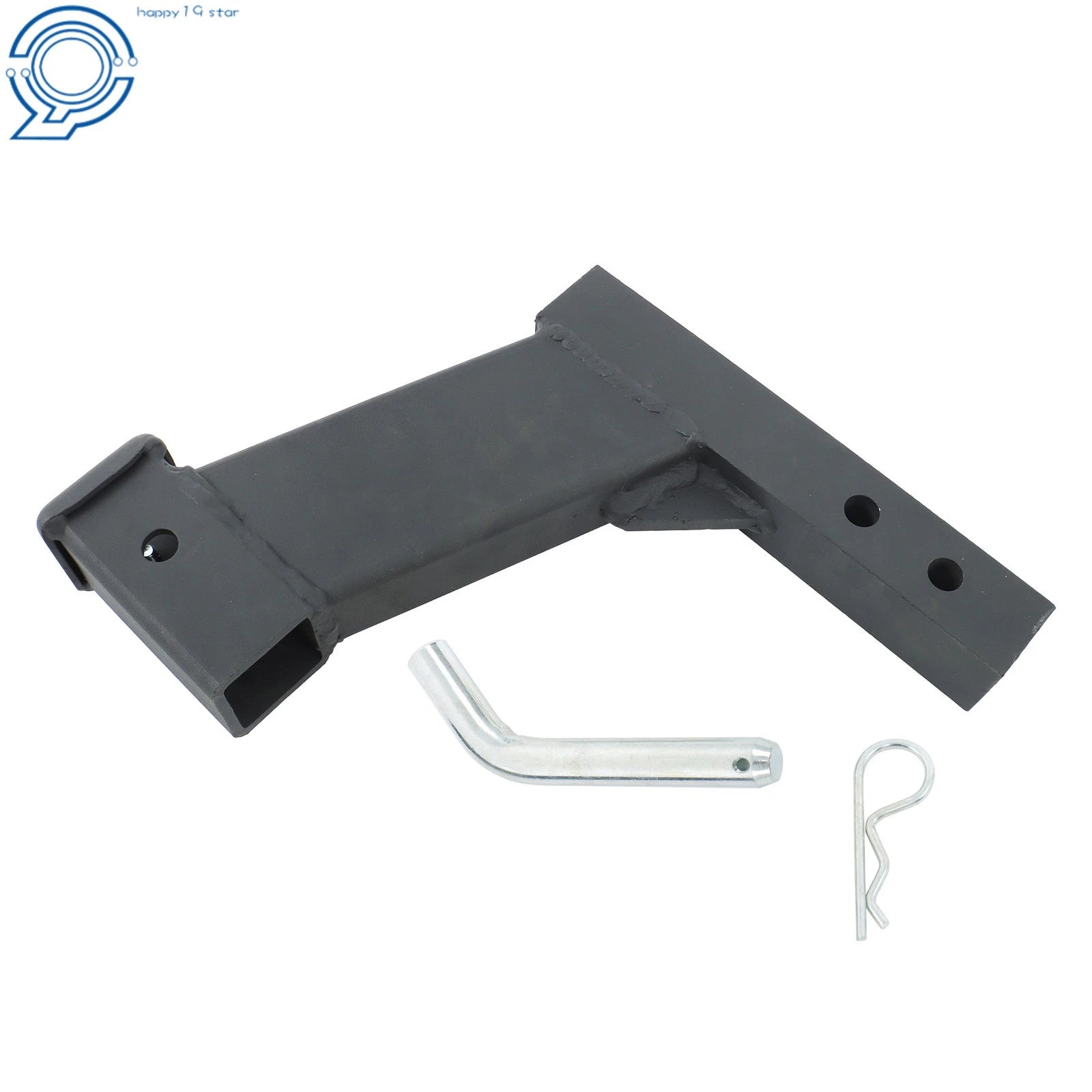 2 Inch Black Receiver Hitch Adapter for Trucks (10 Inch Rise Drop)