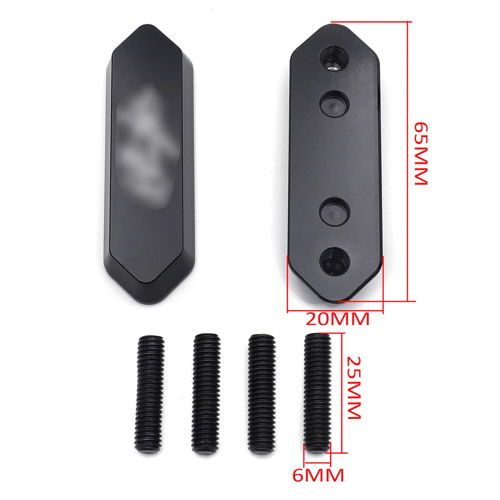 Black Mirror Block Off Base Plate for Kawasaki Ninja ZX-6R (2013–2018) & Ninja 250 (2013–2020)