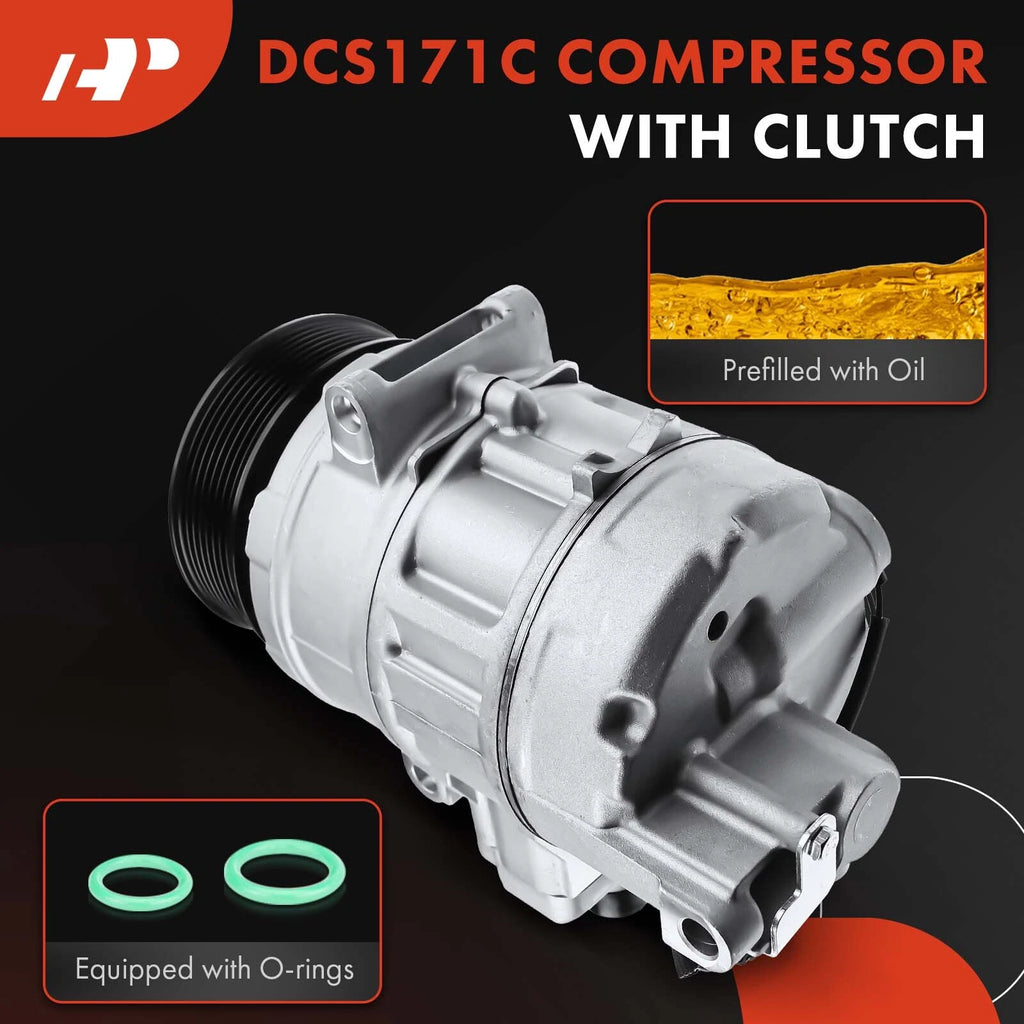 A/C Compressor with Clutch for BMW 335i xDrive (2012-2013) X3 (2011-2016)