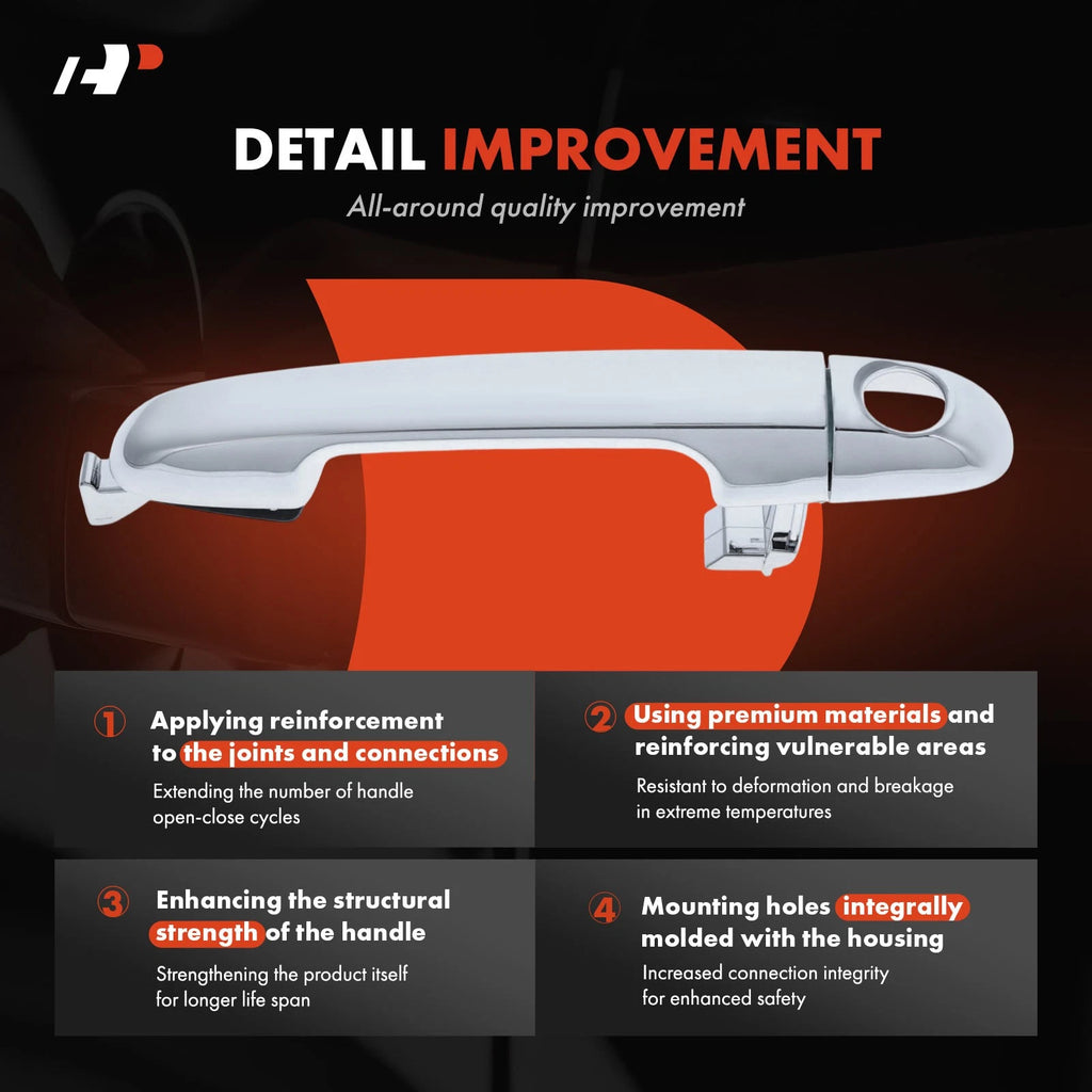 Front Driver Exterior Door Handle with Keyhole for Kia Soul (2011–2013)