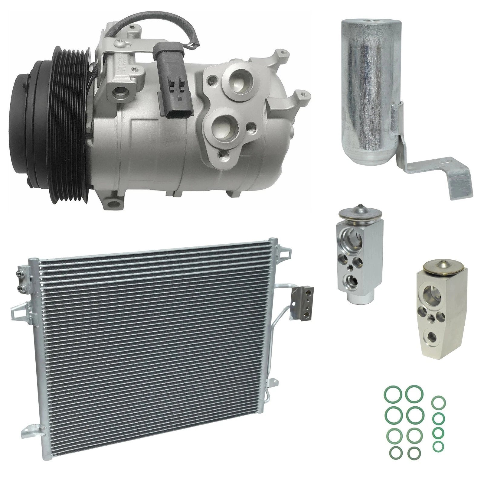AC Compressor Kit with Condenser for Dodge Town & Country 4.0L (2008–2008)