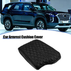 Armrest Cushion Cover for Hyundai Palisade (2020–2022) Black Faux Leather