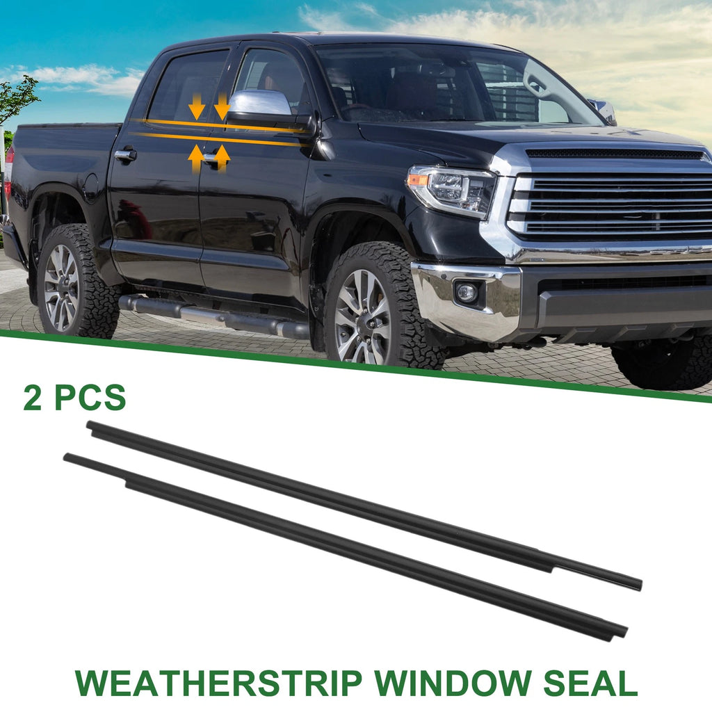 2pcs Front Left & Right Weatherstrip Window Seal No.681600C020 for Toyota