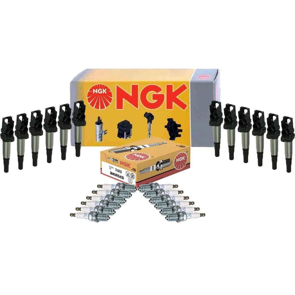 Set of 12 Ignition Coils & Spark Plugs for BMW E65 E66 (2002–2008)