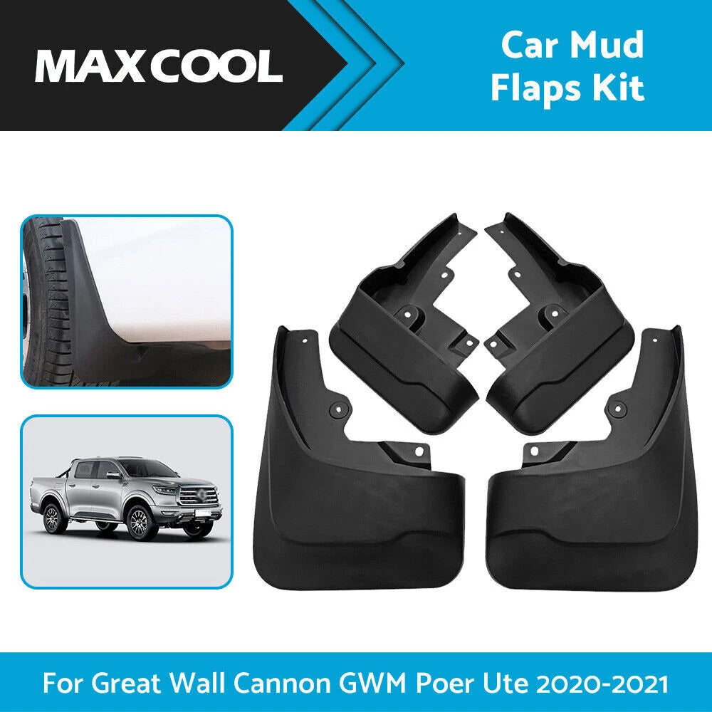 Mud Flaps Kit for Great Wall Cannon GWM Poer Ute 2020–2022