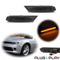 Smoke Lens Front Bumper Side Marker Lamps for Chevy Camaro (2010–2015)