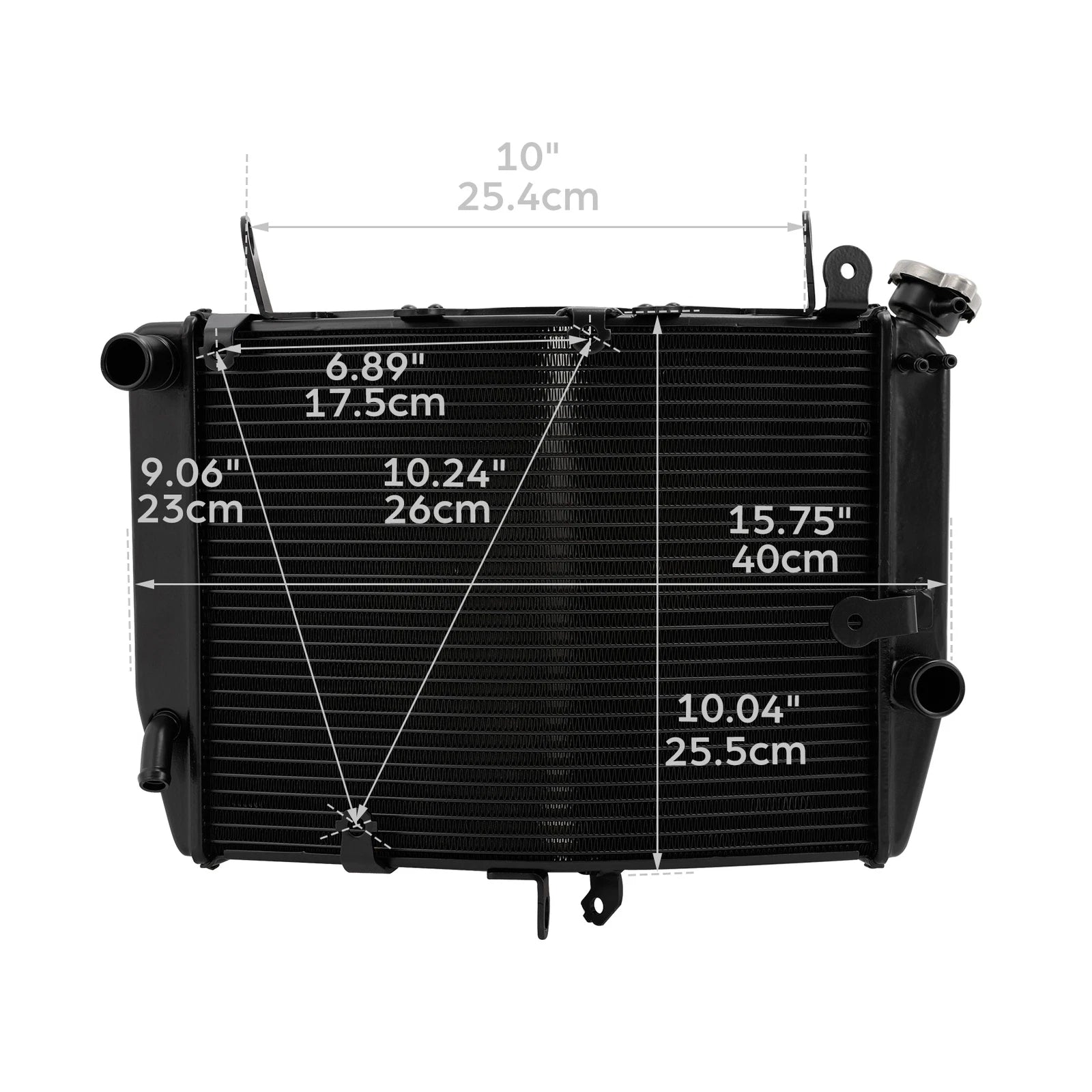 Engine Cooler Radiator for Yamaha YZF-R6 (2003–2004, 2006–2010)