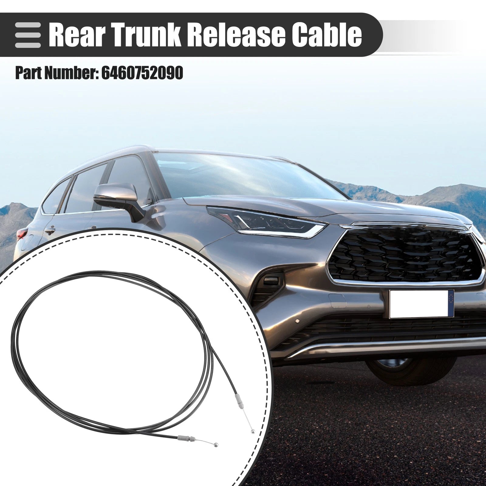 Rear Trunk Release Cable for Toyota Yaris Sedan (2007–2014) No.6460752090