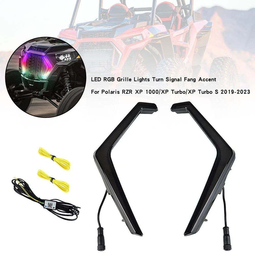 LED RGB Grille Light Turn Signal Accent for Polaris RZR XP 1000 Turbo (2019–2022)