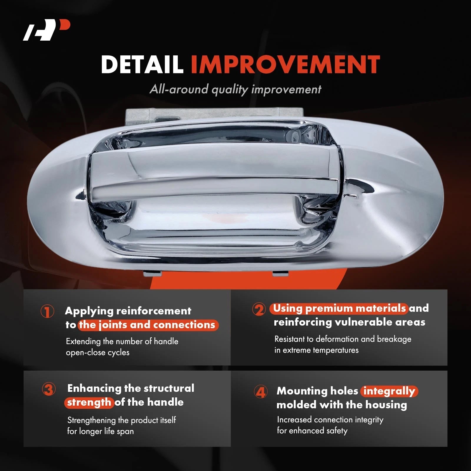 Rear Left Exterior Door Handle for Ford Expedition (2003-2017)
