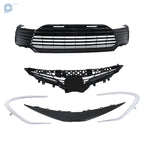 Set of 2 Front Upper Lower Grille Strip Trim for Toyota Camry LE (2021–2022)