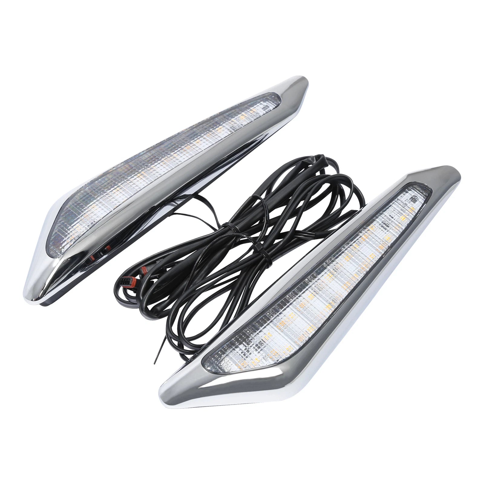 2X Front Brake Fork Mounted LED Amber Lights for Honda Goldwing GL1800 (2018–2025)