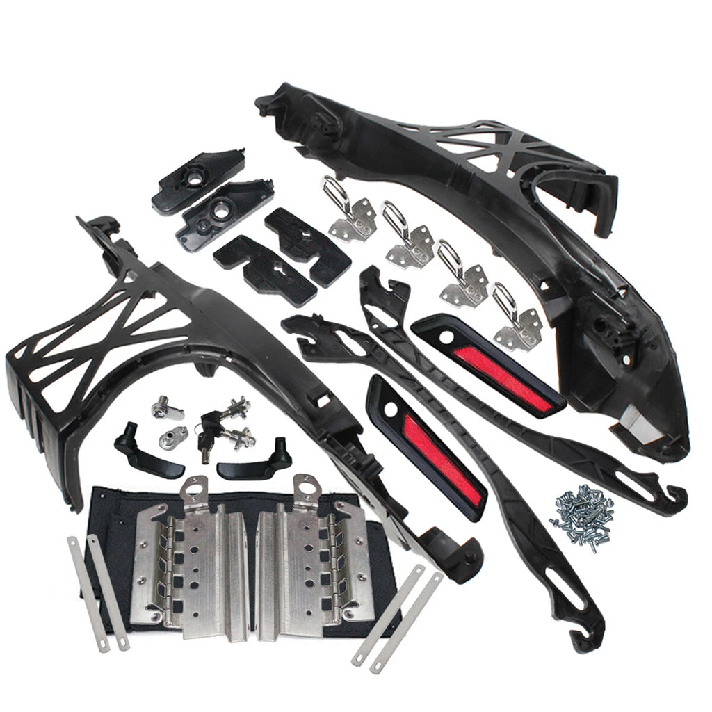 Saddlebag Hardware Kit for Harley FLHR (2014–Present) - Matte Black Latch Hinge