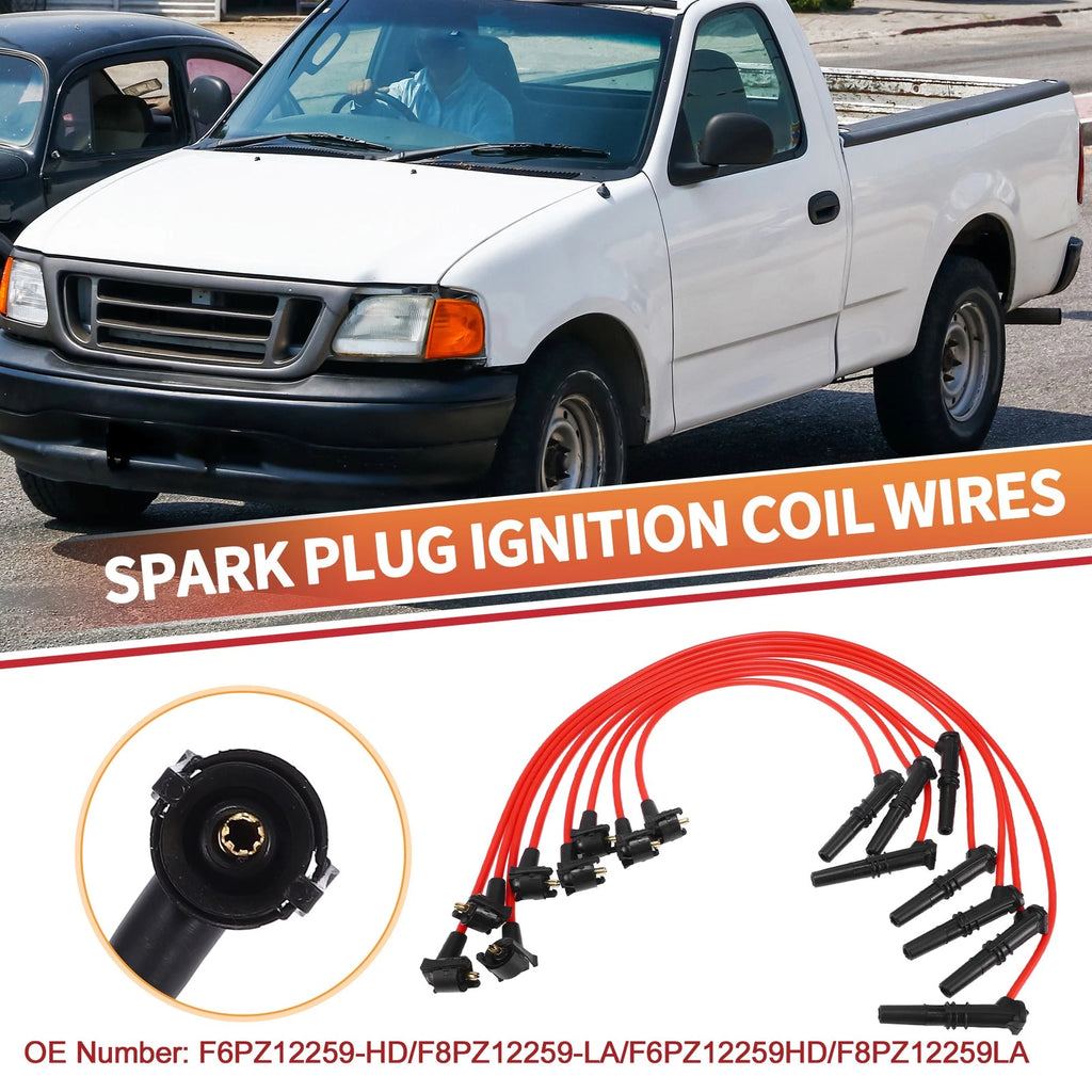 8 Pcs Spark Plug Wire Ignition Coil Cable No.F6PZ12259-HD for Ford Crown (1994–2004)