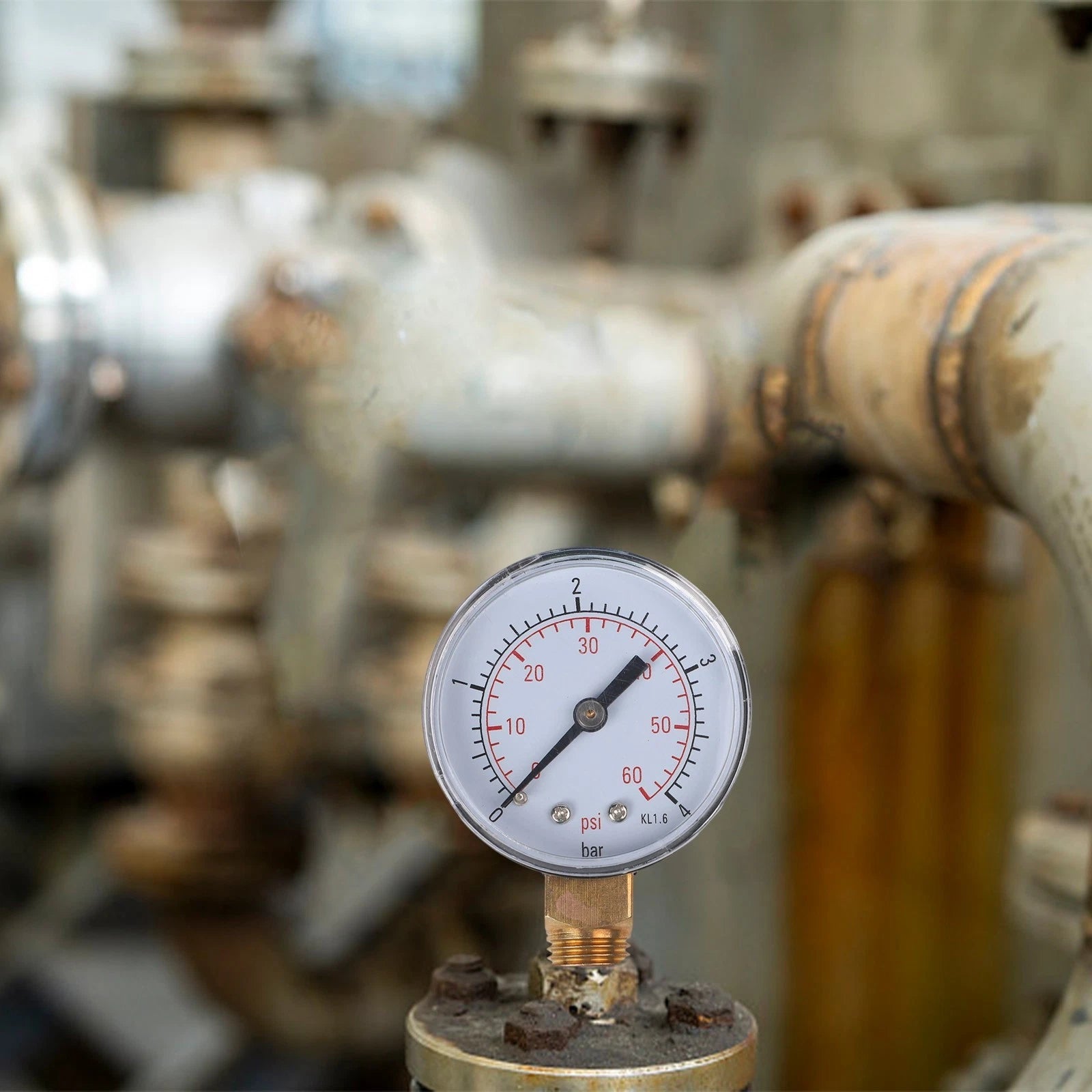 Pressure Gauge 14in NPT Thread 0-4 Bar with Transparent Cover for Easy Reading