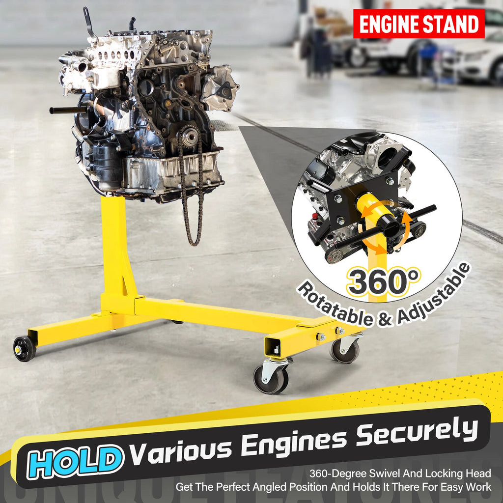 Engine Stand for Universal Use (1500lbs Capacity, 360 Degree Rotating)