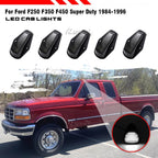 Set of 5 White LED Front Roof Marker Running Lights for Ford F150 F250 F350 (1984–1997)