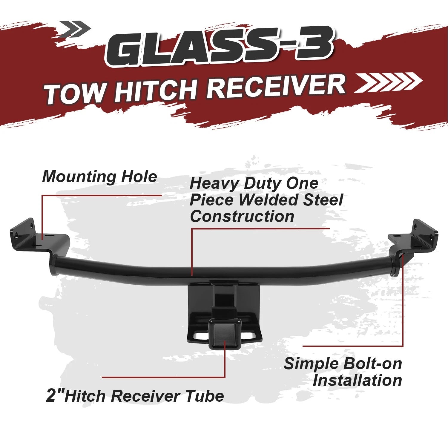 Class 3 Trailer Hitch Receiver for Hyundai Tucson (2016–2021) 2"