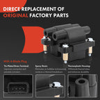Set of 4 Iridium Spark Plugs & Ignition Coil for Saab 9-2X (2005–2006)
