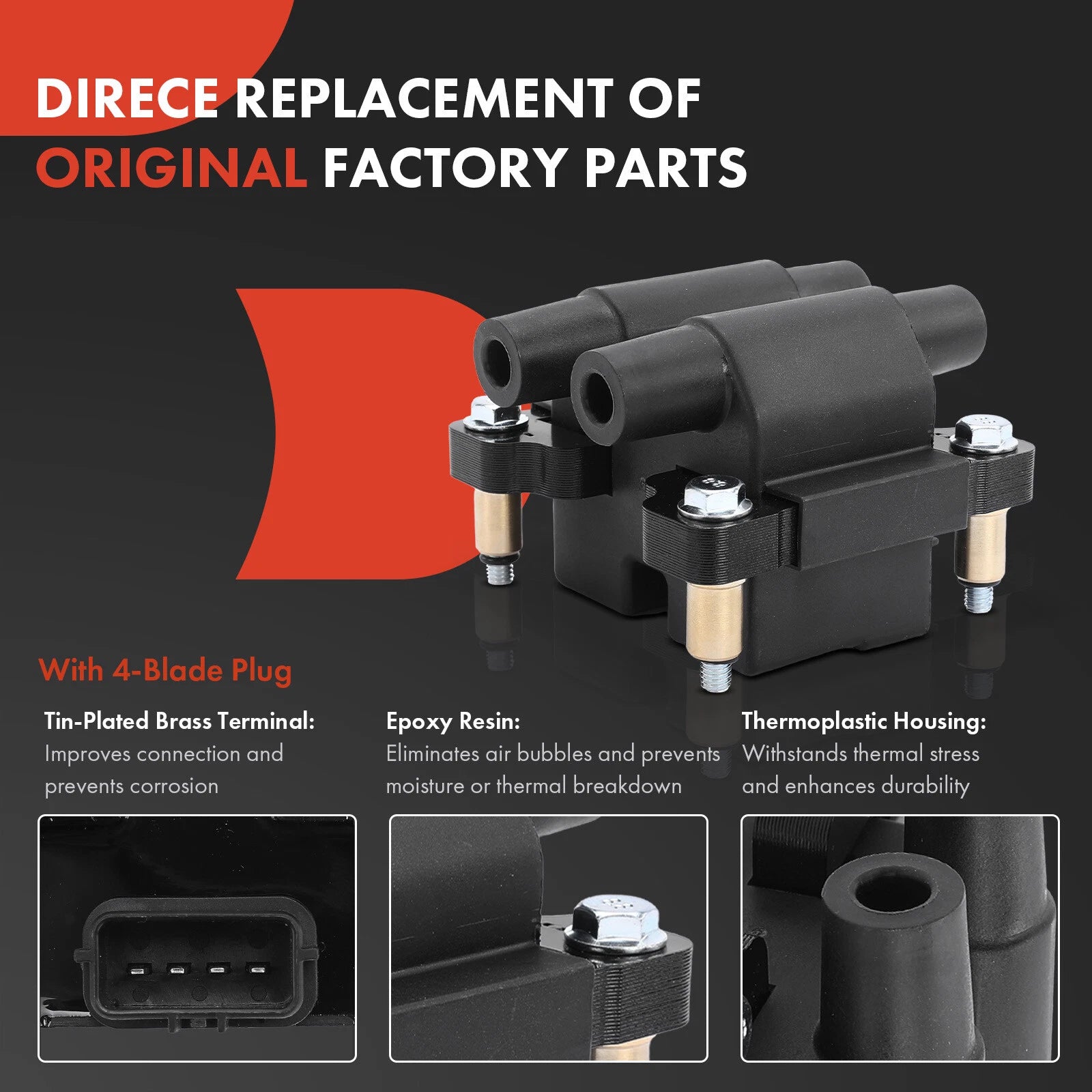 Set of 4 Iridium Spark Plugs & Ignition Coil for Saab 9-2X (2005–2006)