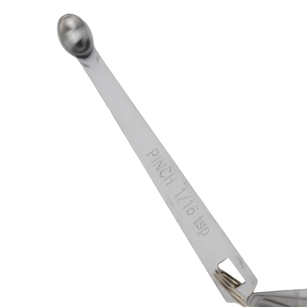 Set of 5 Stainless Steel Measuring Spoons with Ring Holder
