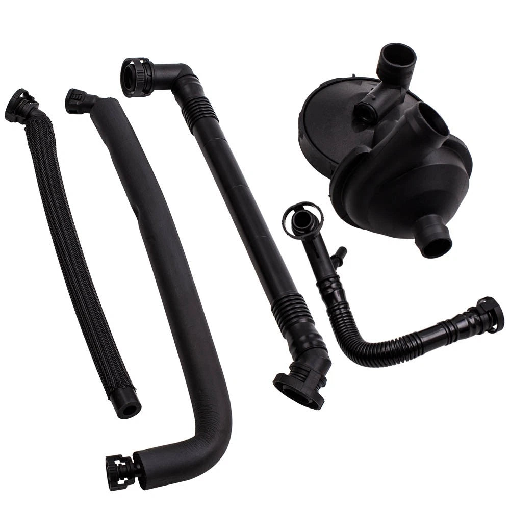 5pcs Crankcase Vent Valve & Breather Hose Kit for BMW Z3 E39 E46 E60 (1996–2010)