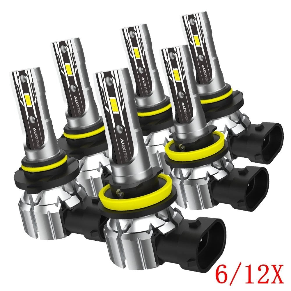 Set of 6 9005 9006 H11 LED Headlight Combo Kit 90000LM CANbus