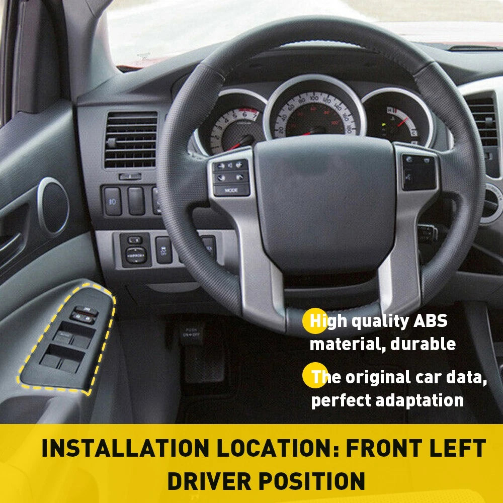 Left Front Master Power Window Switch Bezel Trim for Toyota Tacoma (2004–2013)