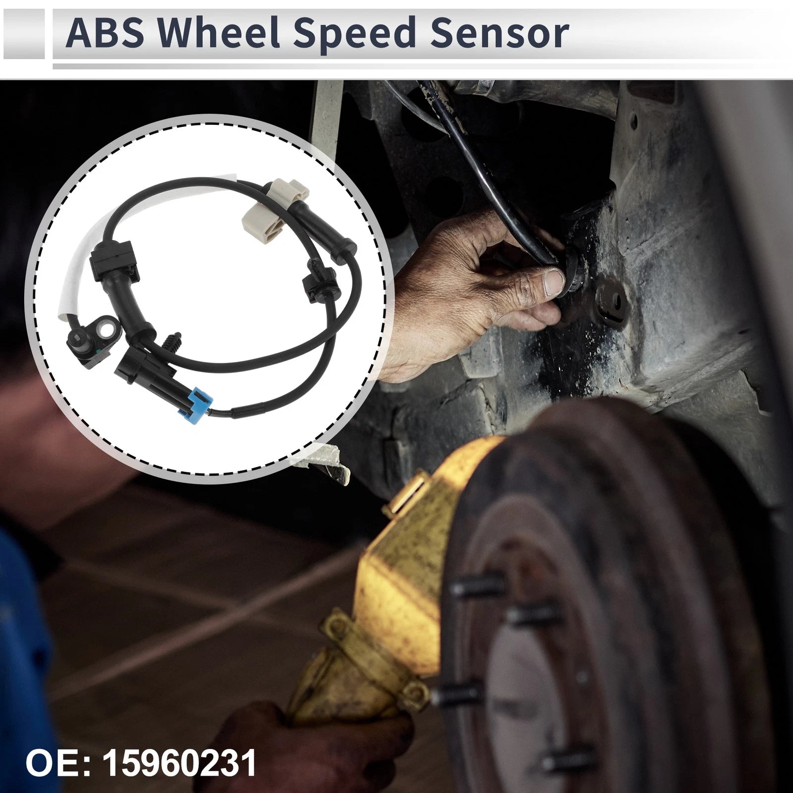 ABS Wheel Speed Sensor for Chevrolet C3500 (1995–1996) 1 Pc Front Left/Right