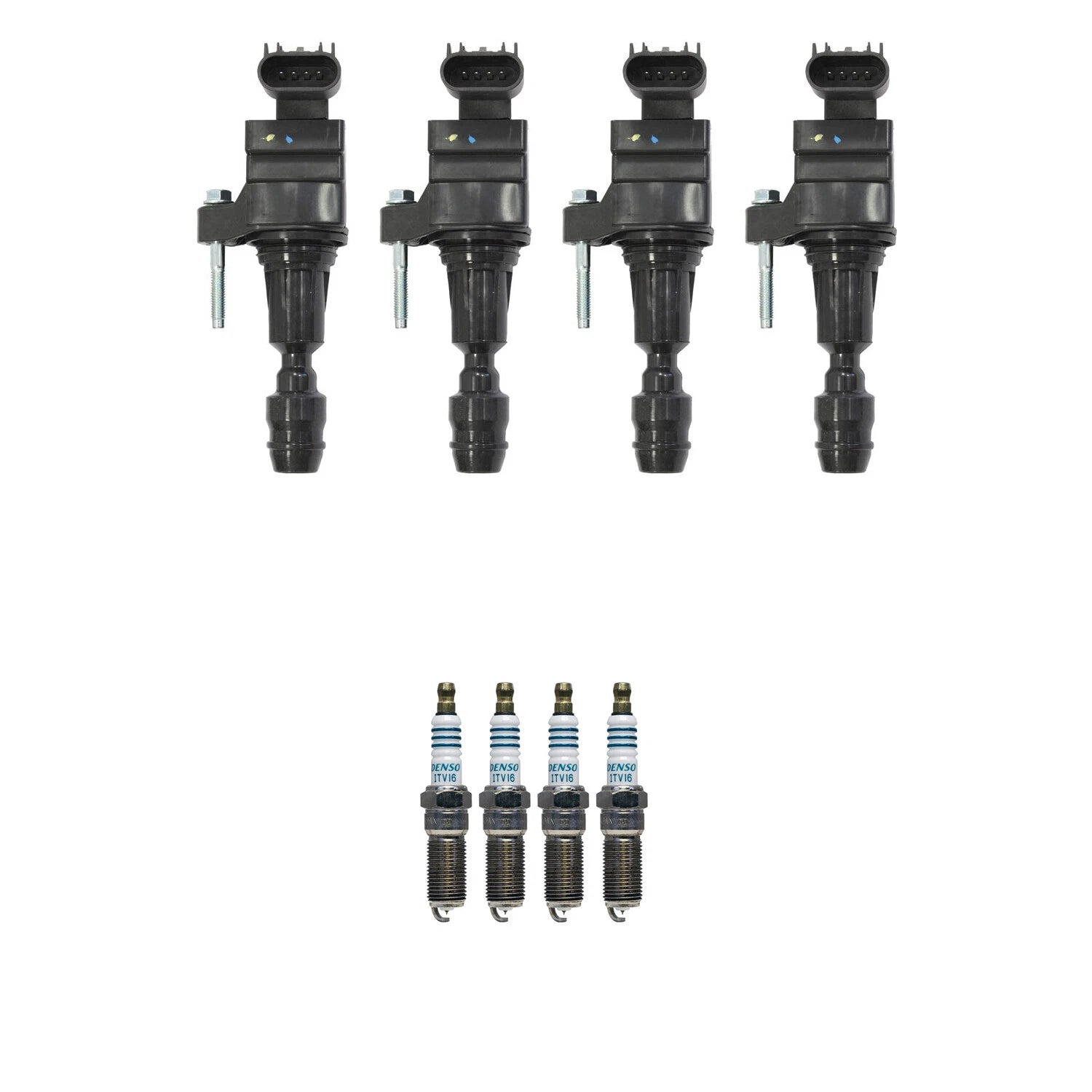 Set of 4 Ignition Coils & 4 Spark Plugs for Equinox Terrain (2010–2017)