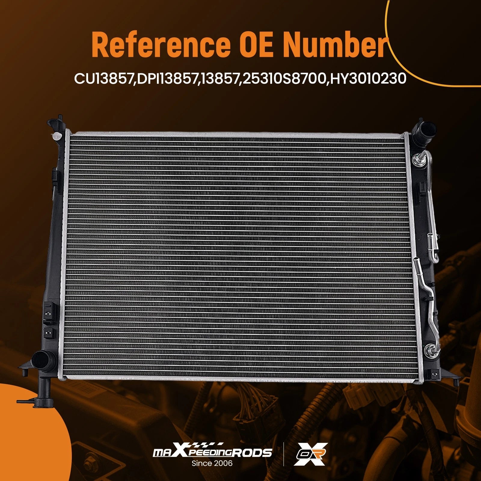 Radiator for Hyundai Palisade 3.8L (2020–2024) HY3010230 1-Row