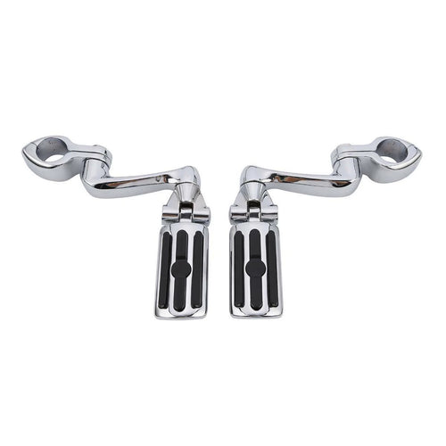 1 1/4" Footpegs Pedals Long Mount Clamps for Harley Touring Sportster (1986–2023)