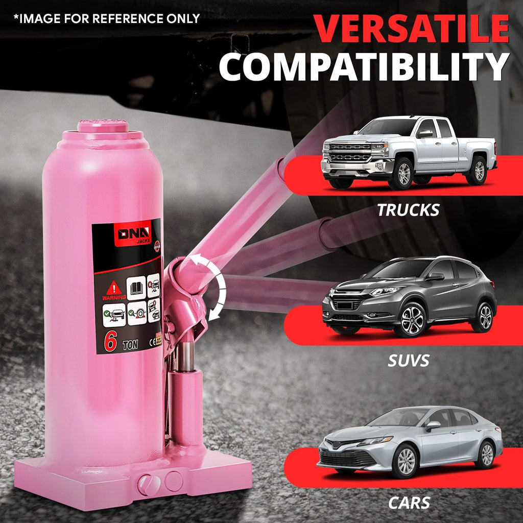 6 Ton Air Hydraulic Bottle Jack for Cars Trucks SUV (8.6"-17")
