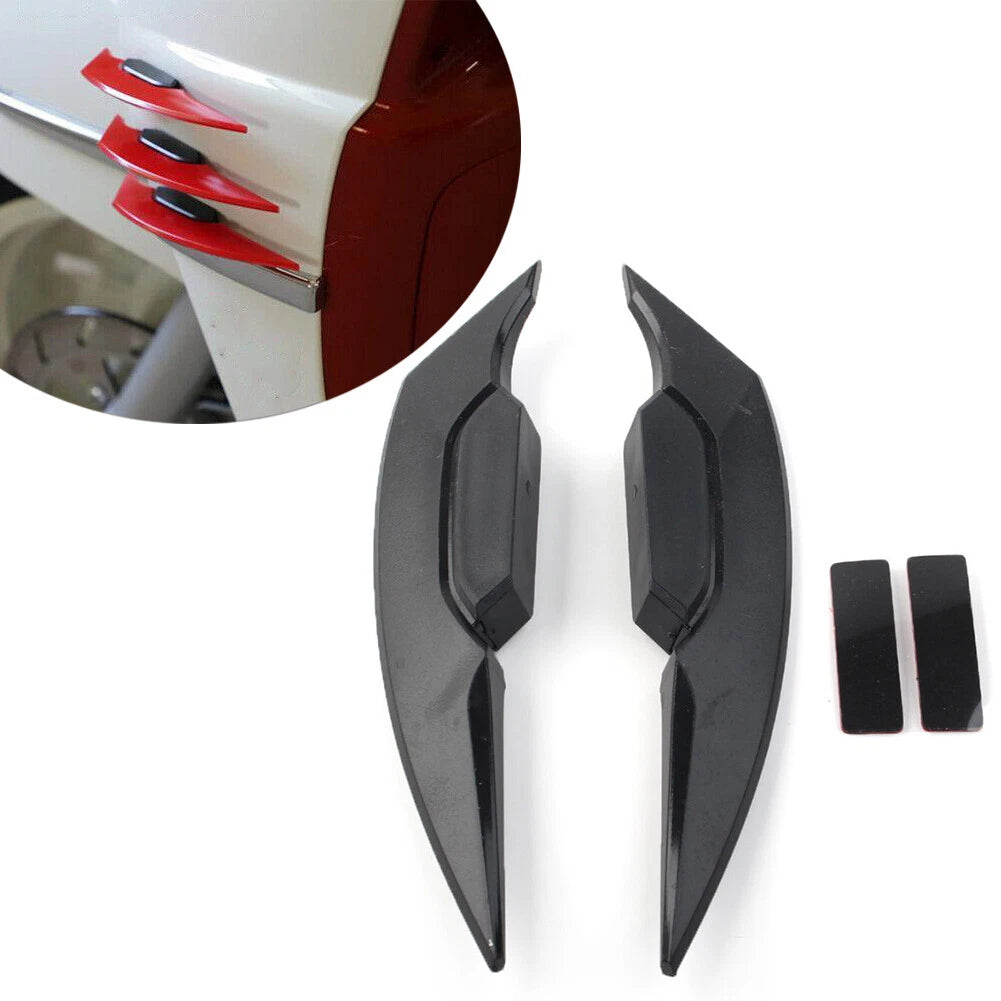 Black Fairing Winglets Side Spoiler Deflector Air Wing Kit Universal