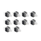 10PCS 5.8x5.8x10mm 6 Pin Tactile Push Button Switch Black for Automotive