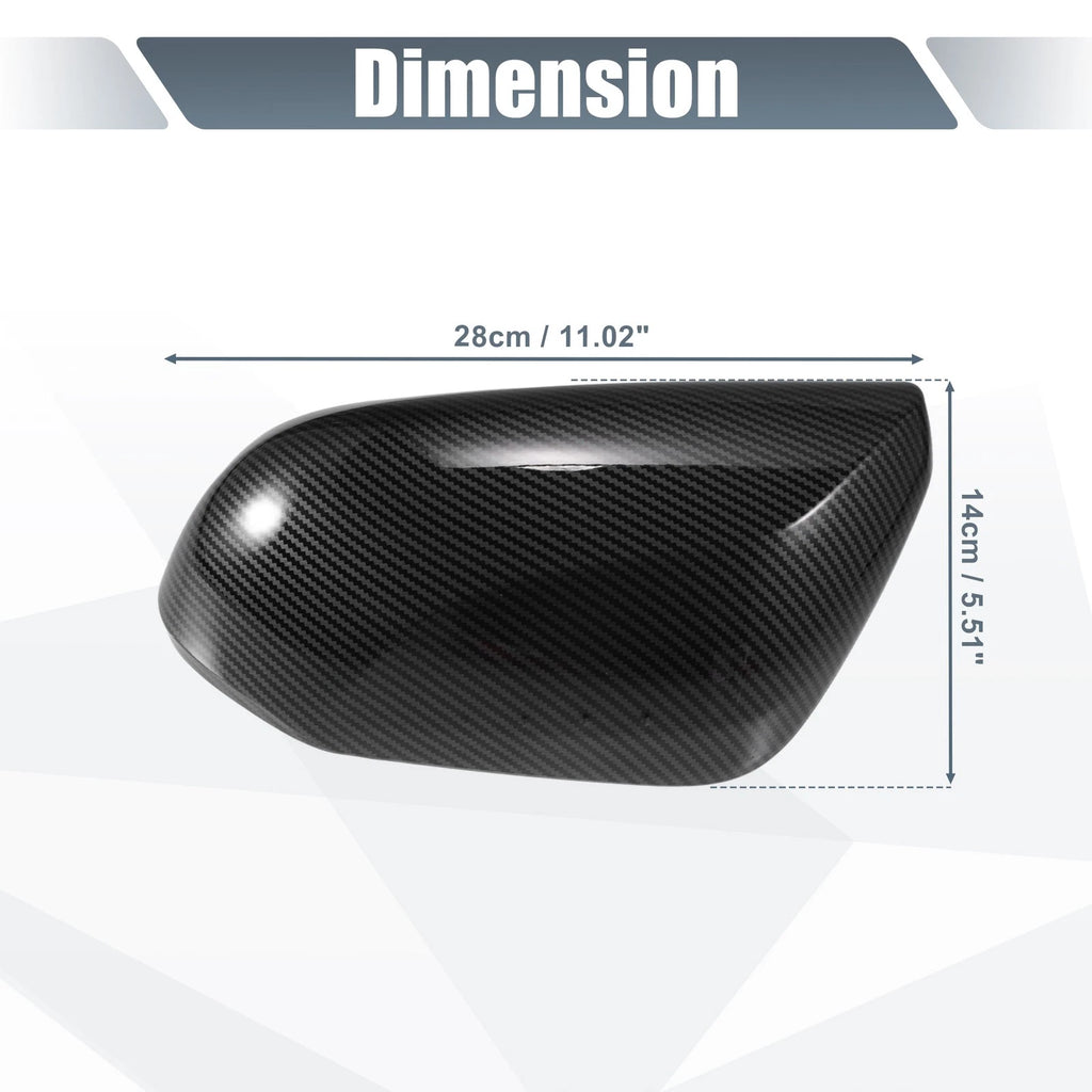 Pair Rearview Mirror Cover Overlay for Toyota Prius Prime (2017–2022) Carbon Fiber