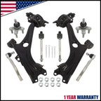Front Lower Control Arms w/Ball Joints Tie Rod Ends for Honda Civic (2016–2019)