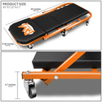 2-in-1 Rolling Creeper for Universal Use (40"x 4.7"x 17.3", 330lbs Capacity)