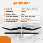 4Pcs Window Rain Guard Visor for Toyota Highlander (2001–2007)