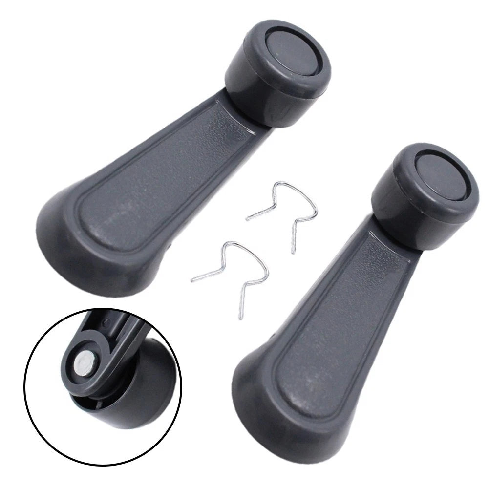 2 Replacement Manual Window Crank Handles Gray for Nissan Xterra (2000–2004)