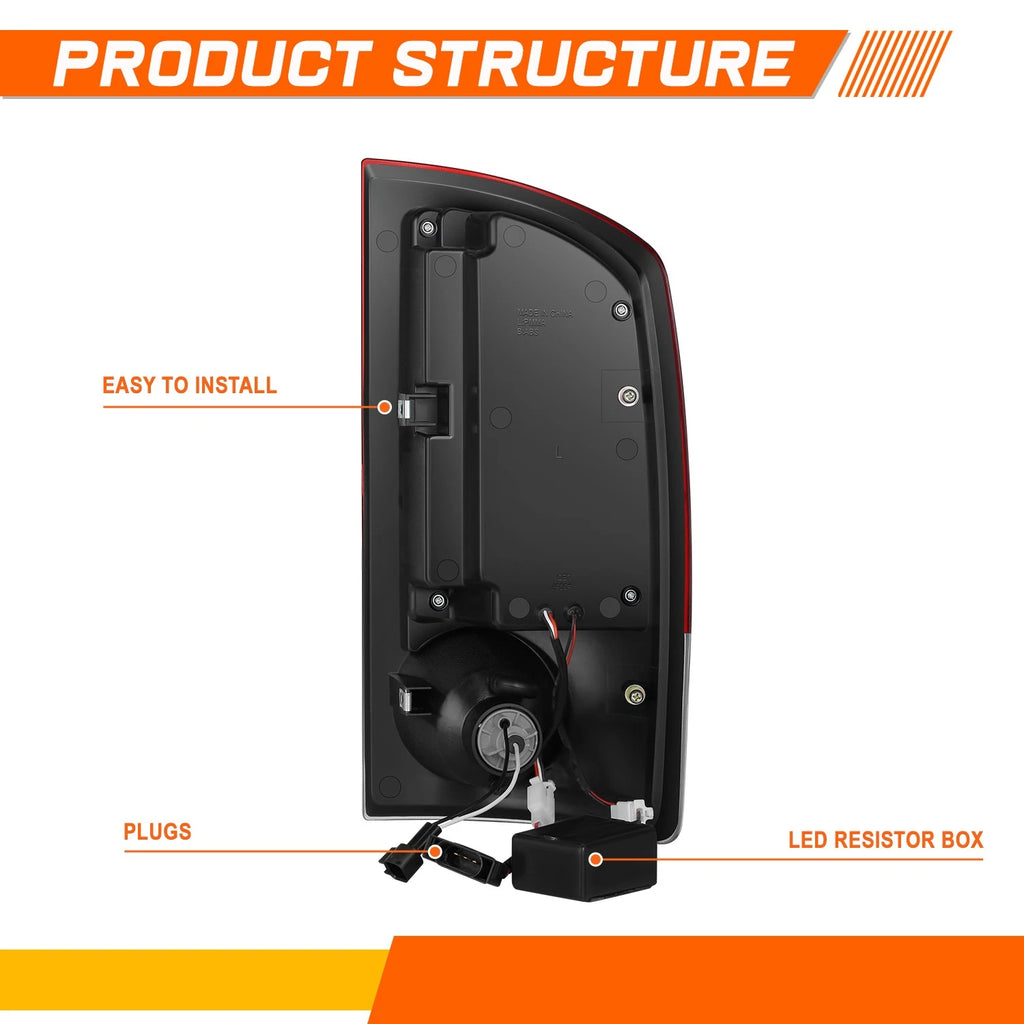 3D LED C-Bar Tail Light for Dodge Ram (2007–2009)