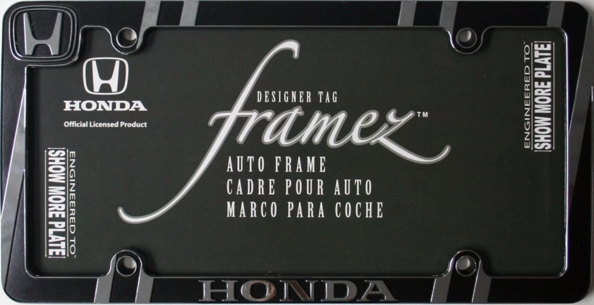 Chrome License Plate Frame for Honda