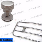 Chrome Solo Seat Luggage Rear Fender Rack & Bolt for Harley Touring (1998–2006)