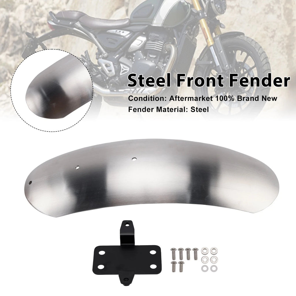 Steel Front Fender Mudguard for Scrambler 400X (2023–2025)