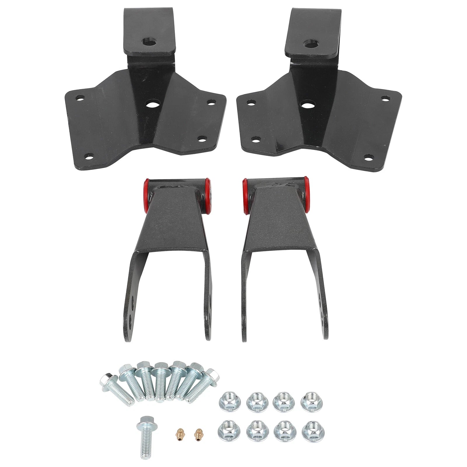 4" Drop Kit Rear Shackles & Hangers for Chevy Silverado 1500, GMC Sierra