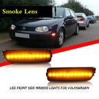 Smoked Lens Amber LED Front Side Marker Lights for VW MK4 Golf GTI R32 Jetta (1999–2006)