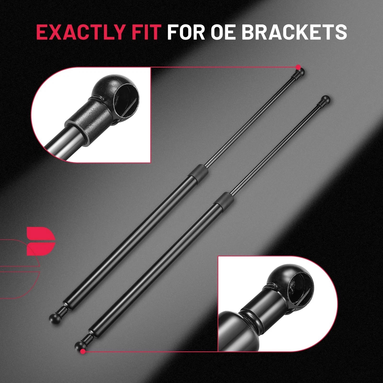 28" 200 lb Gas Struts for Murphy Bed Support (For Trucks Tonneau Cover)