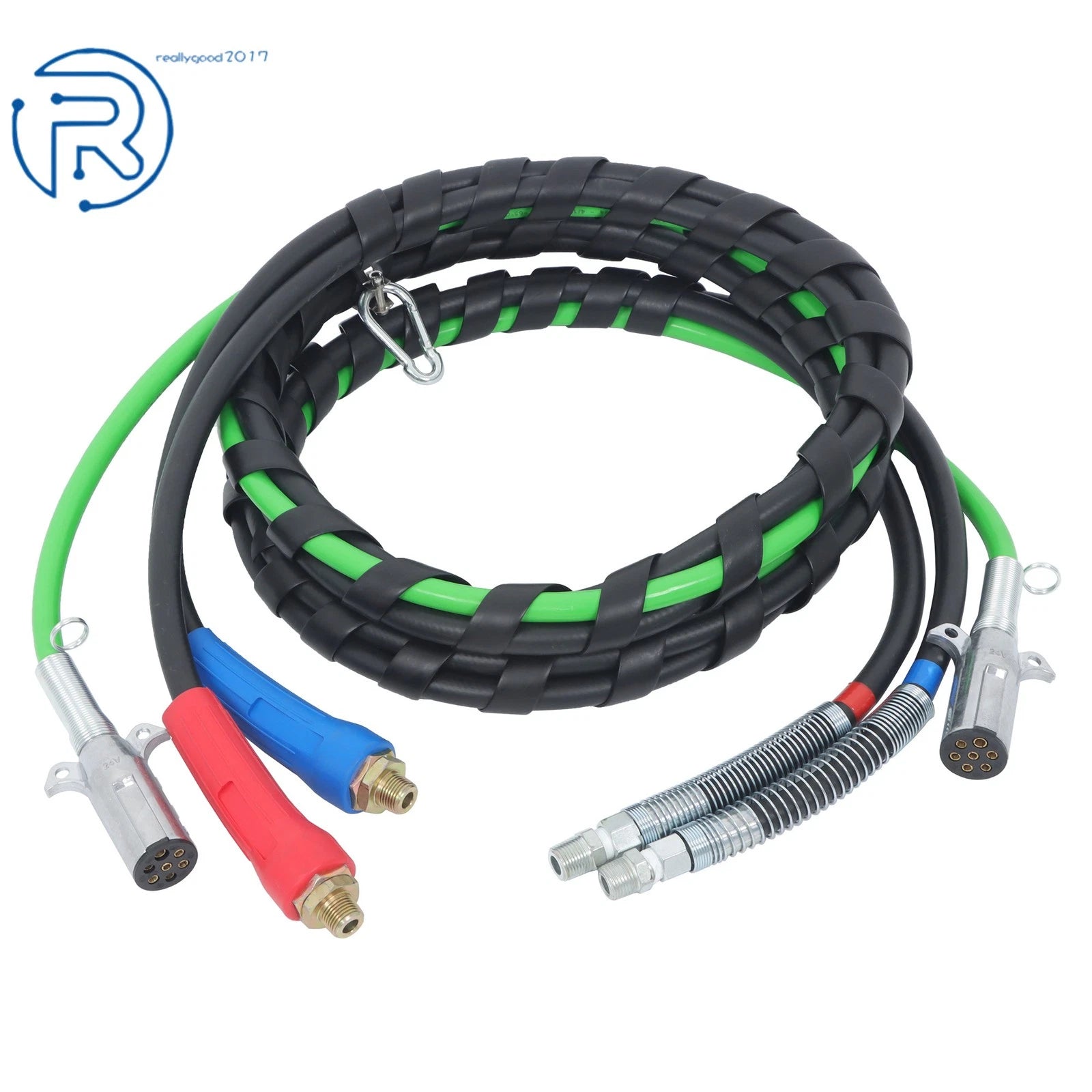 3X 12FT 3-in-1 Air Line Hose Assemblies for Semi Truck Tractor Trailer