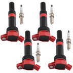 4X Ignition Coil & Spark Plug for Hyundai Elantra L4 1.8L 2.0L (2012–2016) UF651