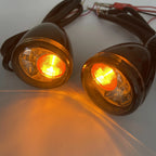 Front Black LED Running Brake Turn Signal Indicator Light for Harley XL 883 1200 (2004–2023)